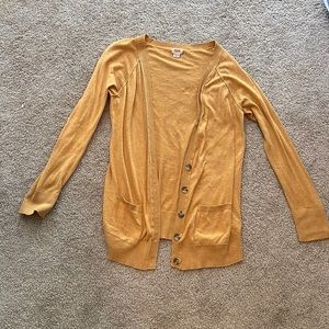 Mustard yellow cardigan from target